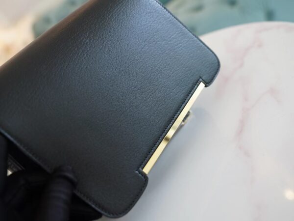 8ec553a6370e89f USA Los Angeles Hermes Geta 20CM Chevre Mysore 89 Noir Gold Hardware
