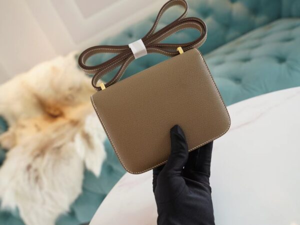 8ecd33fabb3b81d Full Handmade Hermes Constance14cm C18 Gris Etoupe Epsom Leather Gold Hardware