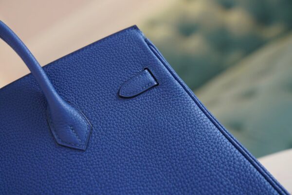 8ed139d5271bfdd New Arrival Hermes 71 Blue France Togo Leather Birkin25CM Silver Hardware