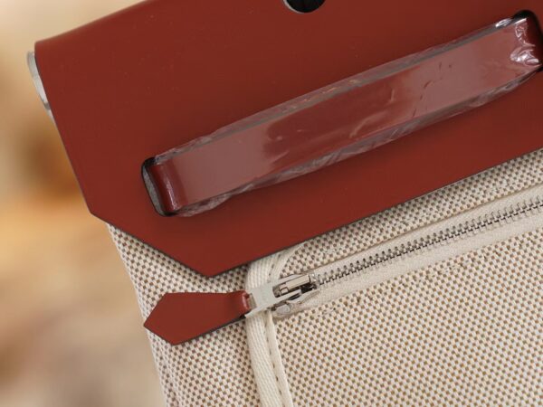 8f43c4be78f46f7 God Factory Bags Hermes Beton Canvas / Rouge Casaque Herbag 31CM Silver Hardware