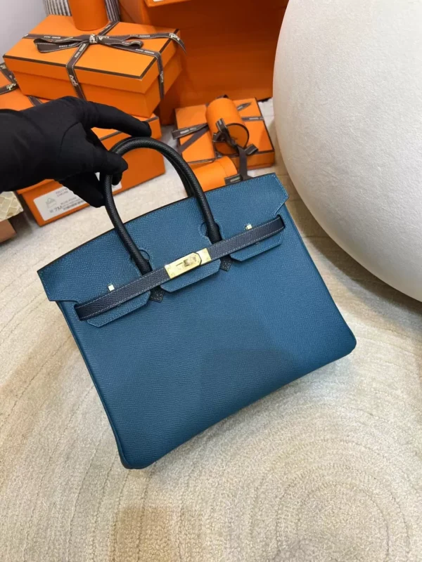 8f43fd4b62db1e3-jpg Hermes Epsom Birkin 25CM 7P Blue De Presse/ 2Z Blue Nuit/ 89 Noir Gold Hardware