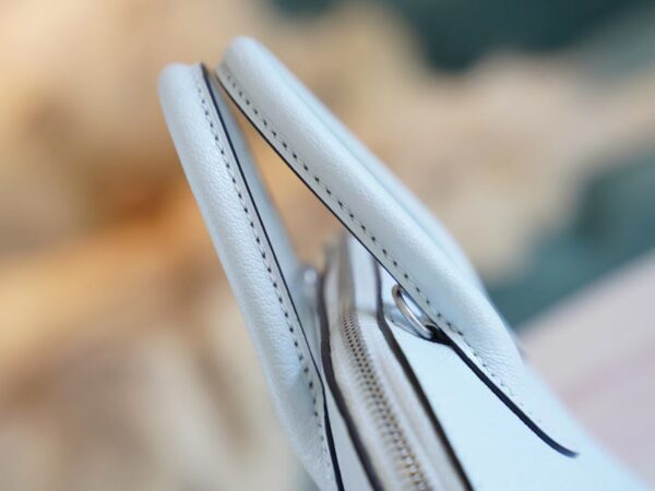 8f68a1cbc5be52b Sale God Factory Bags Hermes Mini Bolide18CM T0 Blue Brume Chevre Leather Silver Hardware