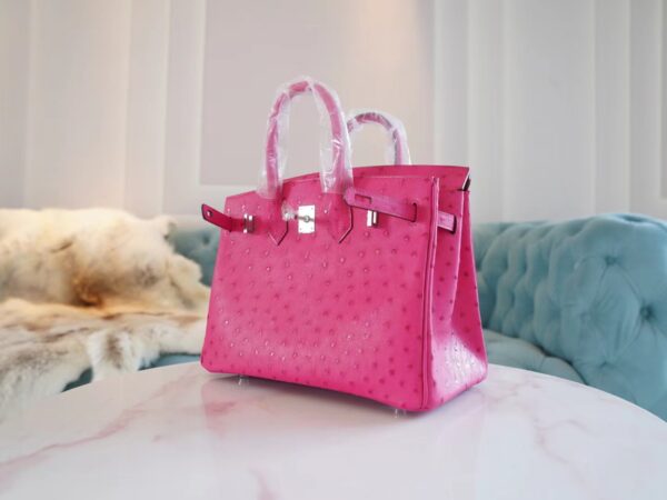 900719515b7235b God Factory Bags Hermes Birkin Bag25CM E5 Rose Tyrien South Africa KK Ostrich Skin