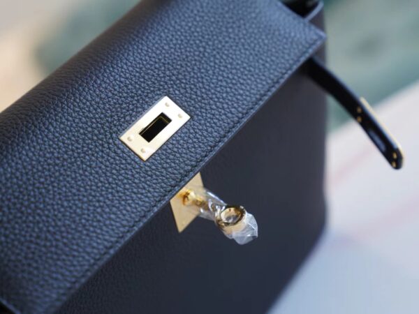 925b59d6594dff9 Full Handmade Hermes CK89 Nior Togo Leather Kelly 25CM Gold Hardware