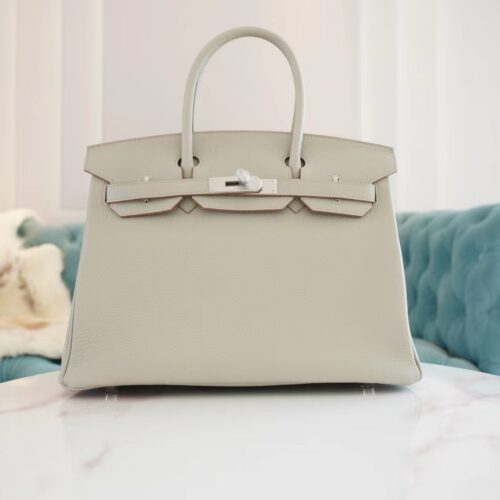 God Factory Bags Hermes Birkin Bag30CM C80 Gris Pearl Togo Leather Silver Hardware