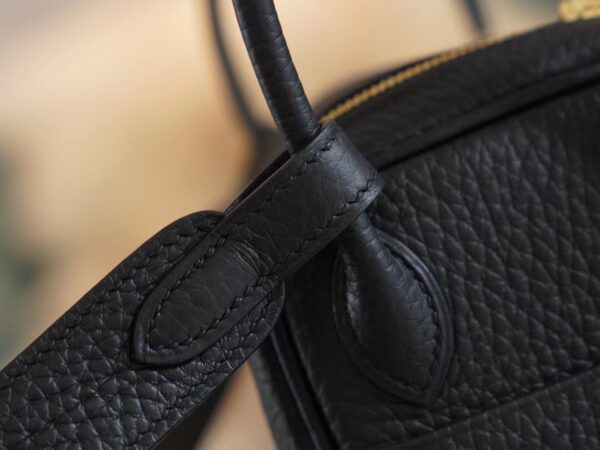 92a673153d90e4c Full Handmade Hermes Mini Lindy 19CM CK89 Nior Clemence Gold Hardware