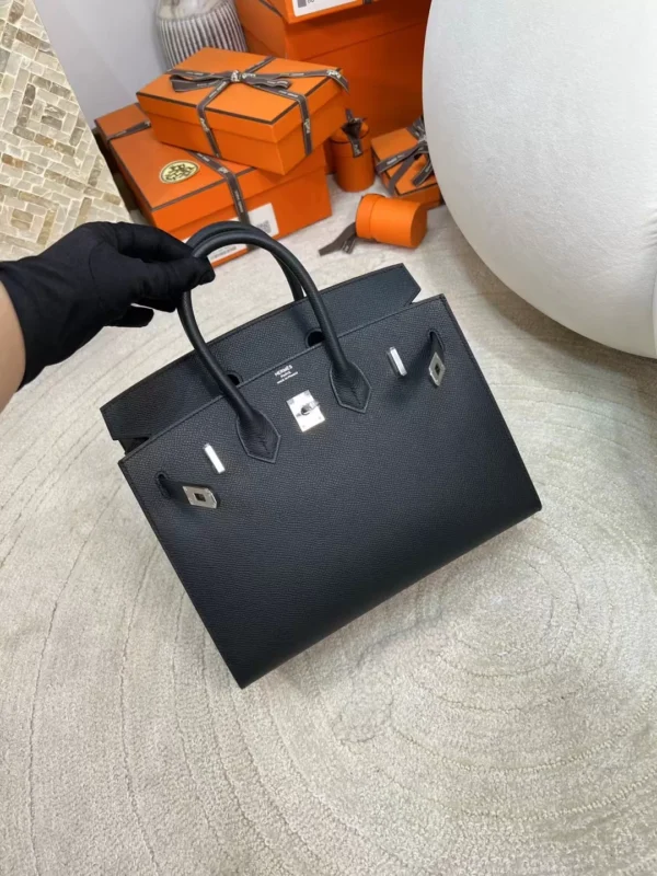 92dedbf43e20925-jpg Australia Sydney Birkin Sellier 25CM 89 Noir Epsom Leather Silver Hardware