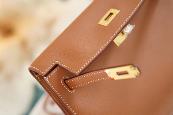 92ec6e613f5eee1 Sale Hermes Kelly Danse22CM CK37 Gold Evercolor Leather Shoulder Bag