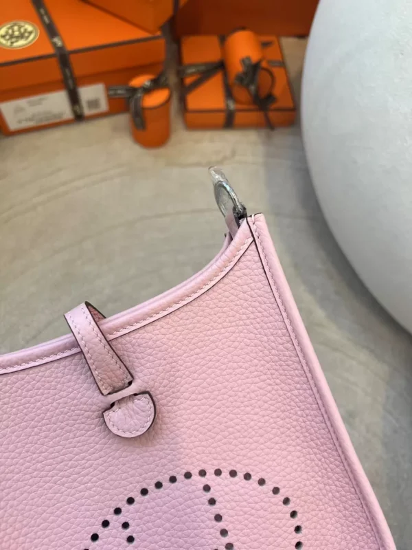 92fd060ede4c68a-jpg Hermes Mini Evelyne 16CM 3Q Rose Sakura Clemence Leather Silver Hardware