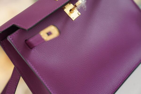 9382097a2b3834e 【God Factory Bags】Handmade Hermes Kelly Danse 22CM P9 Anemone Evercolor Leather
