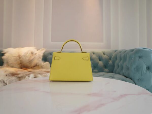 938ee69f17ecc53 USA Los Angeles Hermes Mini Kelly 19CM Epsom 9R Lime Silver Hardware