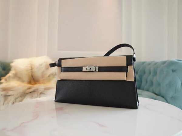 93a32636c78a33f Canada Ottawa Hermes Kelly Elan Chevre Leather 89 Noir Silver Hardware