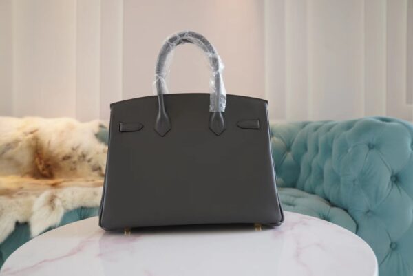 944e0ea062e998e Full Handmade Hermes Birkin Bag30CM 88 Gris Graphite Jonathan Leather Gold Hardware