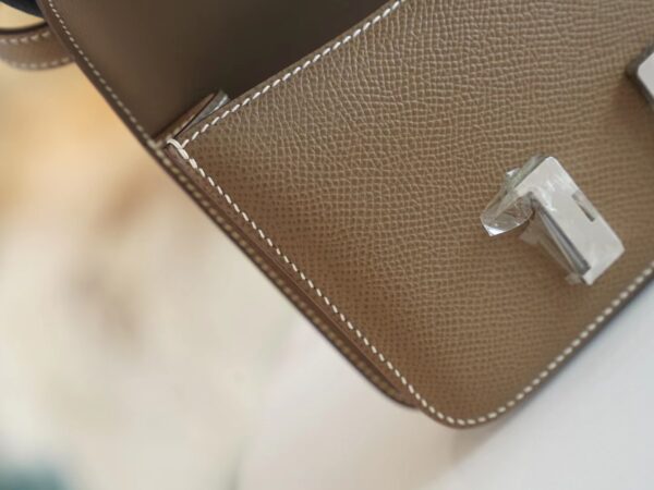 94e73638827ca03 God Factory Bags Hermes C18 Gris Etoupe Epsom Leather Constance14cm Silver Hardware