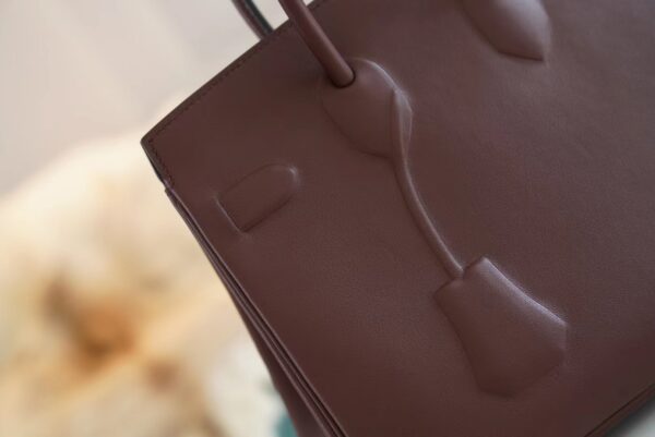 955a77f589af134 Full Handmade Hermes Birkin25CM Shadow 0G Rouge Sellier Swift Leather Women’s Bag