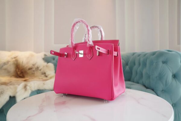 95a1be75a027a6a Hermes Handmade Boutique E5 Rose Tyrien Epsom Leather Birkin25CM Silver Hardware