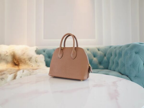 95ebd38c2f36ea4 New Arrival God Factory Bags Hermes Mini Bolide18CM 2J Quebracho Chevre Leather Gold Hardware
