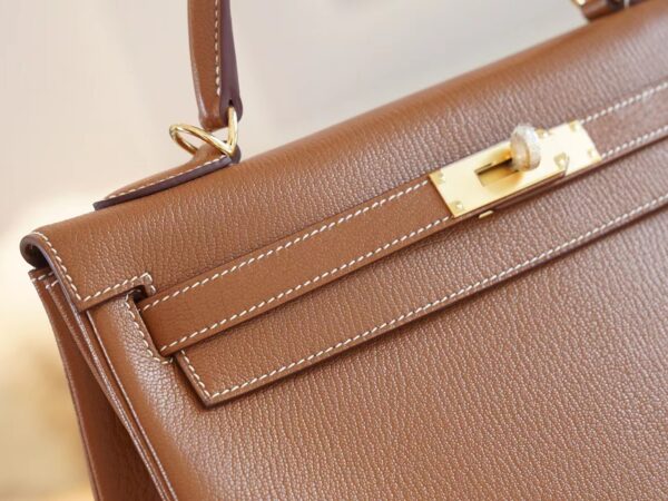 96b01773510ce64 God Factory Bags Hermes CK37 Gold Chevre Leather Kelly 32CM Gold Hardware