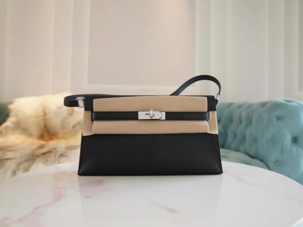 96c52d45d1fc8cb-1 Canada Ottawa Hermes Kelly Elan Chevre Leather 89 Noir Silver Hardware