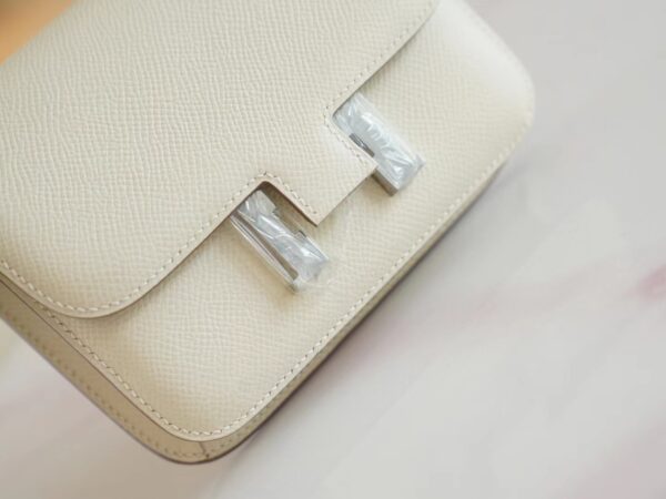 96d04557837760a God Factory Bags Hermes Constance14cm Shoulder Bag C10 Craie Epsom Leather Silver Hardware