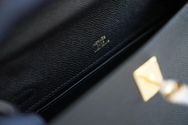 9907bb87d70ca34 Fashion God Factory Bags Hermes CK89 Black Epsom Leather Kelly Pochette22cm Clutch Bag