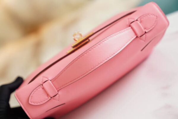 99a1980e3cfca6b God Factory Bags Hermes Kelly Pochette22cm K4 Rose D’ete Swift Leather Gold Hardware
