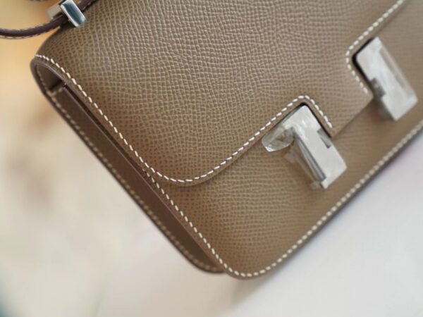 99a8081099c48a8 God Factory Bags Hermes C18 Gris Etoupe Epsom Leather Constance14cm Silver Hardware