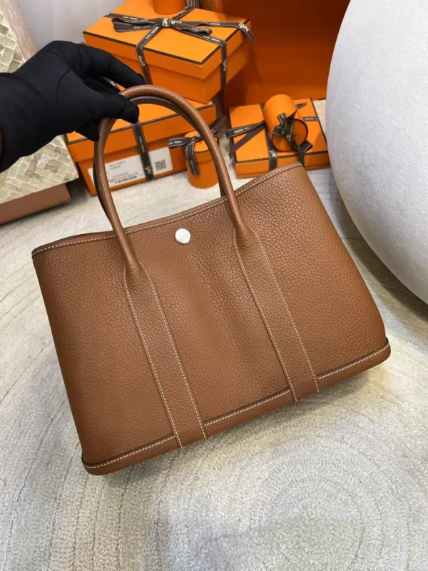 99fb7f650832813-jpg Taiwan Hermes 37 Gold Negonda Leather Garden Party 30 Silver Hardware