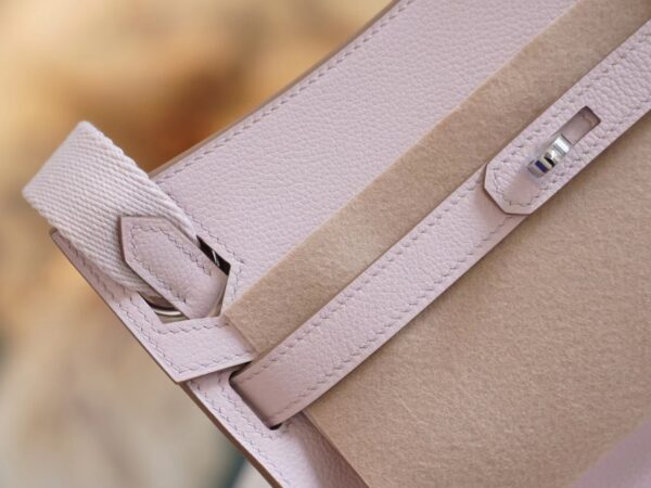 9a12010f15216be God Factory Bags Hermes Jypsiere Mini 09 Mauve Pale Evercolor Leather Silver Hardware