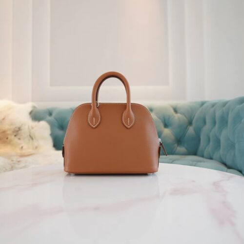 Discount God Factory Bags Hermes CK37 Gold Evercolor Leather Mini Bolide18CM Silver Hardware