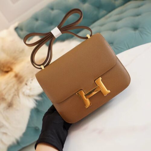 Hermes Boutique 3G Alezan Epsom Leather Constance19CM Shoulder Bag