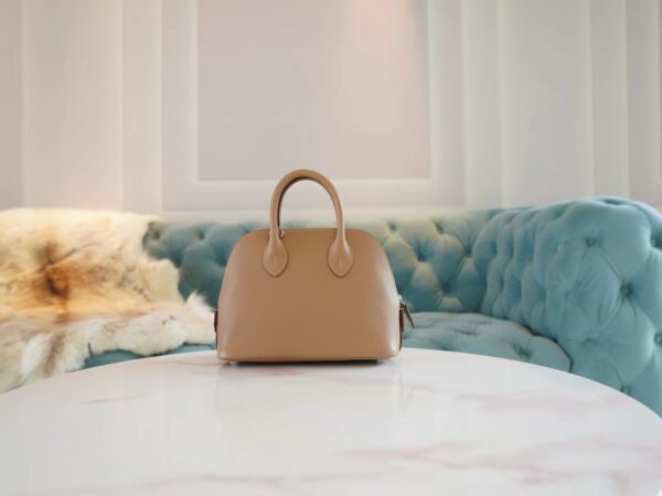 9a59baf22d14555-1 Discount God Factory Bags Hermes Mini Bolide18CM 0M Chai Evercolor Leather Silver Hardware