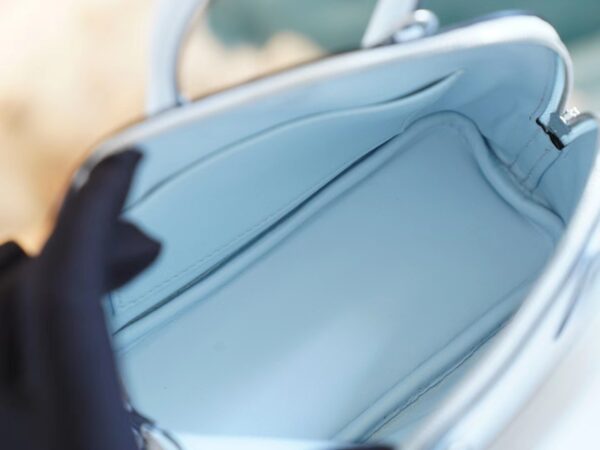 9b3dba9f3f1216b Sale God Factory Bags Hermes Mini Bolide18CM T0 Blue Brume Chevre Leather Silver Hardware