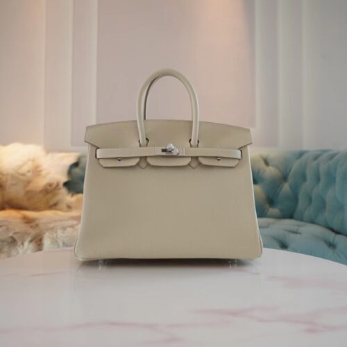 God Factory Bags Hermes Togo Leather Birkin 25CM CK10 Craie Silver Hardware