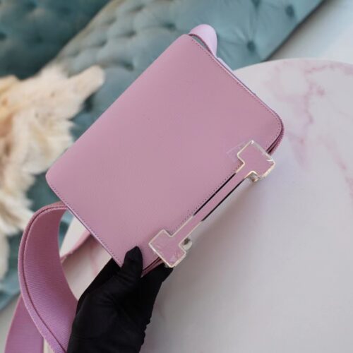 Hermes Bag Price Geta 20CM Chevre Mysore X9 Mauve Sylvestre Silver Hardware