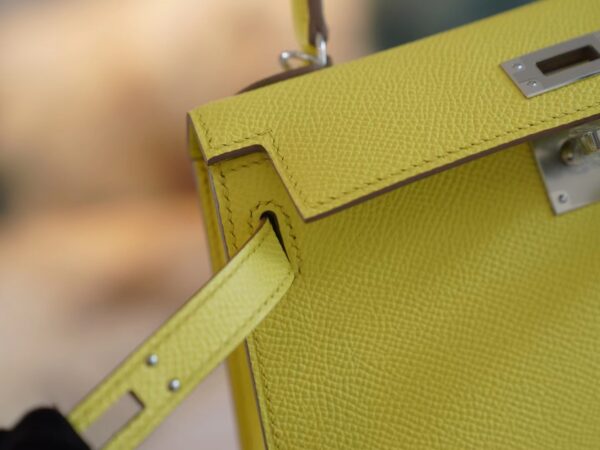 9be0a2f6c454a6f USA Los Angeles Hermes Mini Kelly 19CM Epsom 9R Lime Silver Hardware