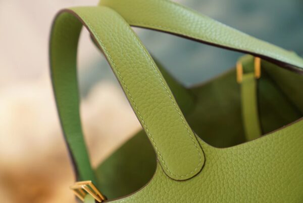 9be6184c2d6b942 Wholesale God Factory Bags Hermes Picotin18CM 3I Vert Criquet Clemence Leather Gold Hardware