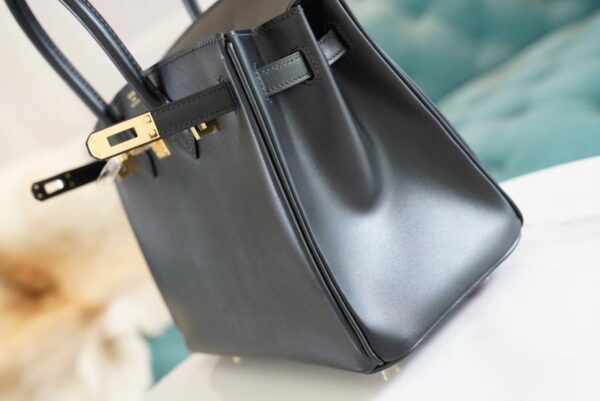 9be8e48d550a0e2 Full Handmade God Factory Bags Hermes CK88 Black Box Leather Birkin25CM Gold Hardware