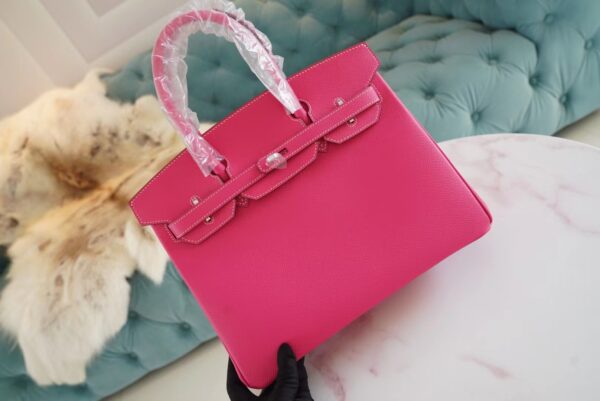9c6c282e2e37291 God Factory Bags Factory Hermes Birkin30CM E5 Rose Tyrien Epsom Leather Silver Hardware