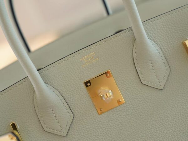9cb802b8f5a60f9 God Factory Bags Hermes Factory Birkin 30CM 0W Gris Neve Togo Leather Gold Hardware