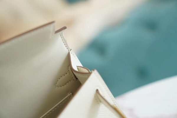 9cd643b1f45f098 God Factory Bags Hermes C10 Craie Epsom Leather Mini Kelly II 19CM Gold Hardware