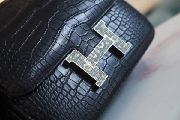 9cedd339371c7b9 God Factory Bags Hermes Matte Crocodile Constance 24CM CK89 Nior Lizard Buckle