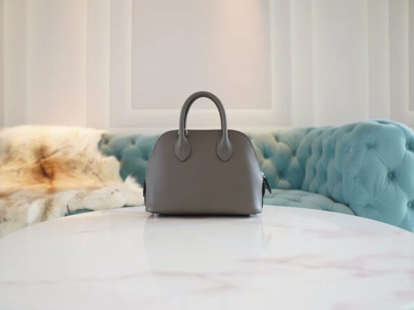 9d75e43dfcc3f25-1 Discount God Factory Bags Hermes 8F Etain Evercolor Leather Mini Bolide18CM Silver Hardware