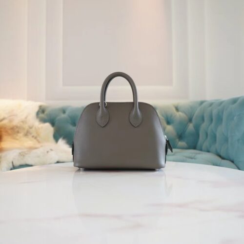 Discount God Factory Bags Hermes 8F Etain Evercolor Leather Mini Bolide18CM Silver Hardware