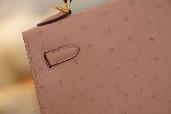 9d7c3eea98ef900 Canada Toronto Hermes Kelly 25CM Ostrich 94 Terre Cuite Gold Hardware