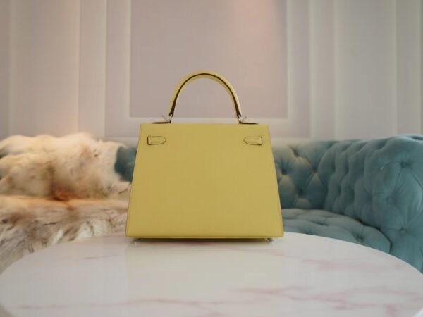 9e24b7a2dc18176 God Factory Bags Hermes Factory Epsom Kelly Sellier 25CM 1Z Joune Poussin Silver Hardware