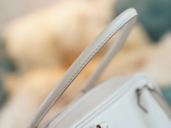 9e3591a158a4dfe New Arrival Hermes Mini Plume Swift 80 Gris Pearl Tote Bag Silver Hardware