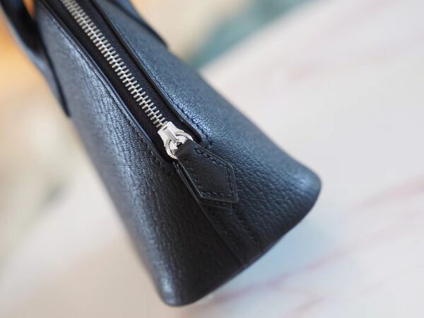 9e75ecc446d8fe4 Discount Hermes CK89 Nior Chevre Leather Mini Bolide18CM Silver Hardware