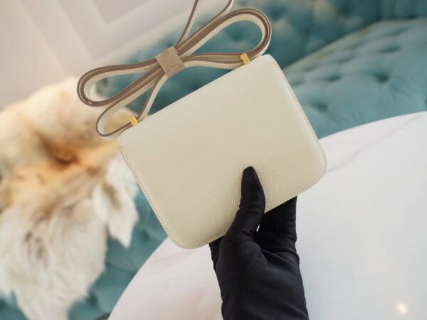 9ecb2682a2b59d2 Hermes Handmade Boutique C10 Craie Epsom Leather Constance14cm Gold Hardware