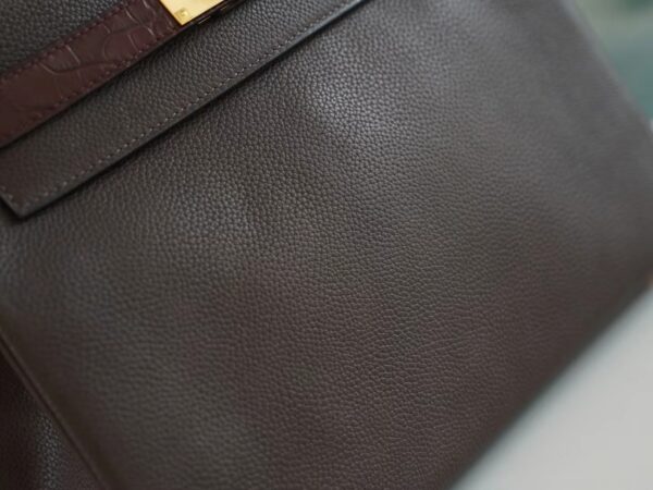 9edcb304c24fcfc God Factory Bags Hermes Barenia Faubourg/ Matte Crocodile Kelly Touch 28CM 46 Ebene Gold Hardware